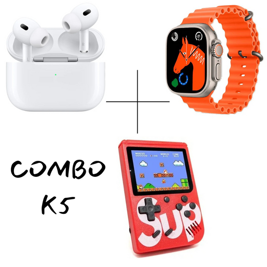 COMBO REGALO NIÑO : smartwatch + audífonos + mini consola de juegos